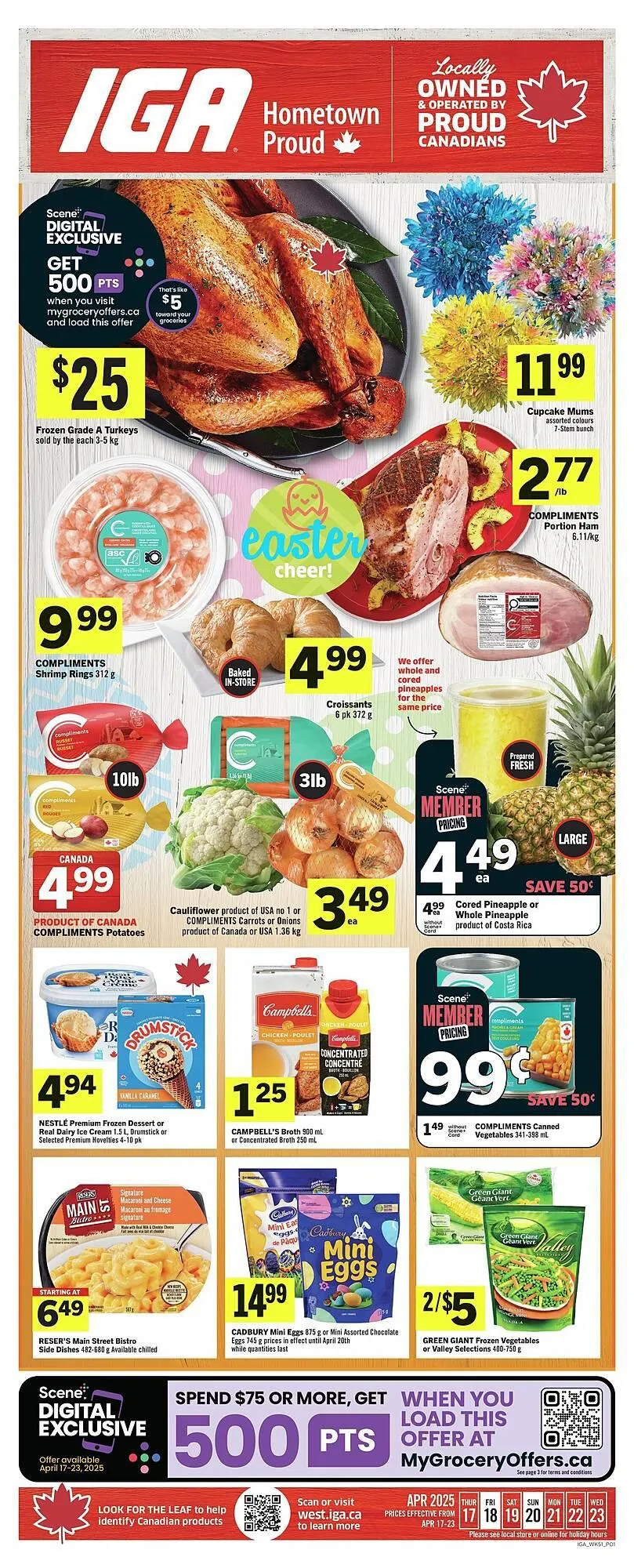 IGA flyer from April 18 to April 25 2025 - flyer page 1