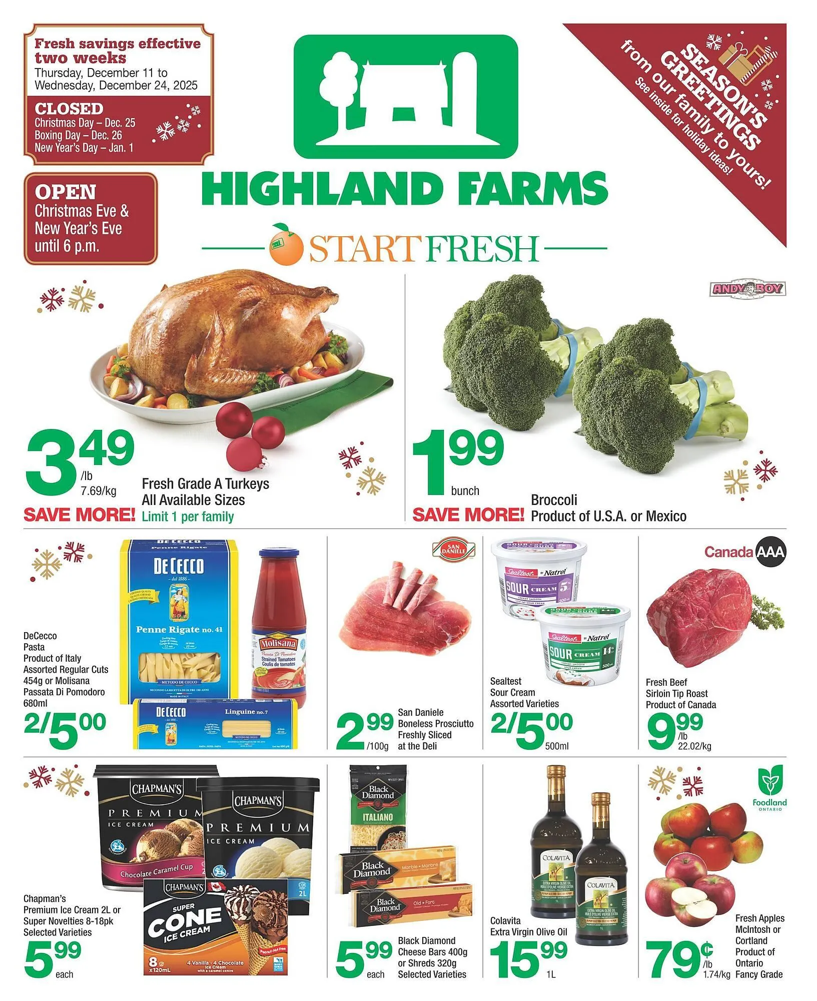 Highland Farms flyer from December 11 to December 17 2025 - flyer page 1