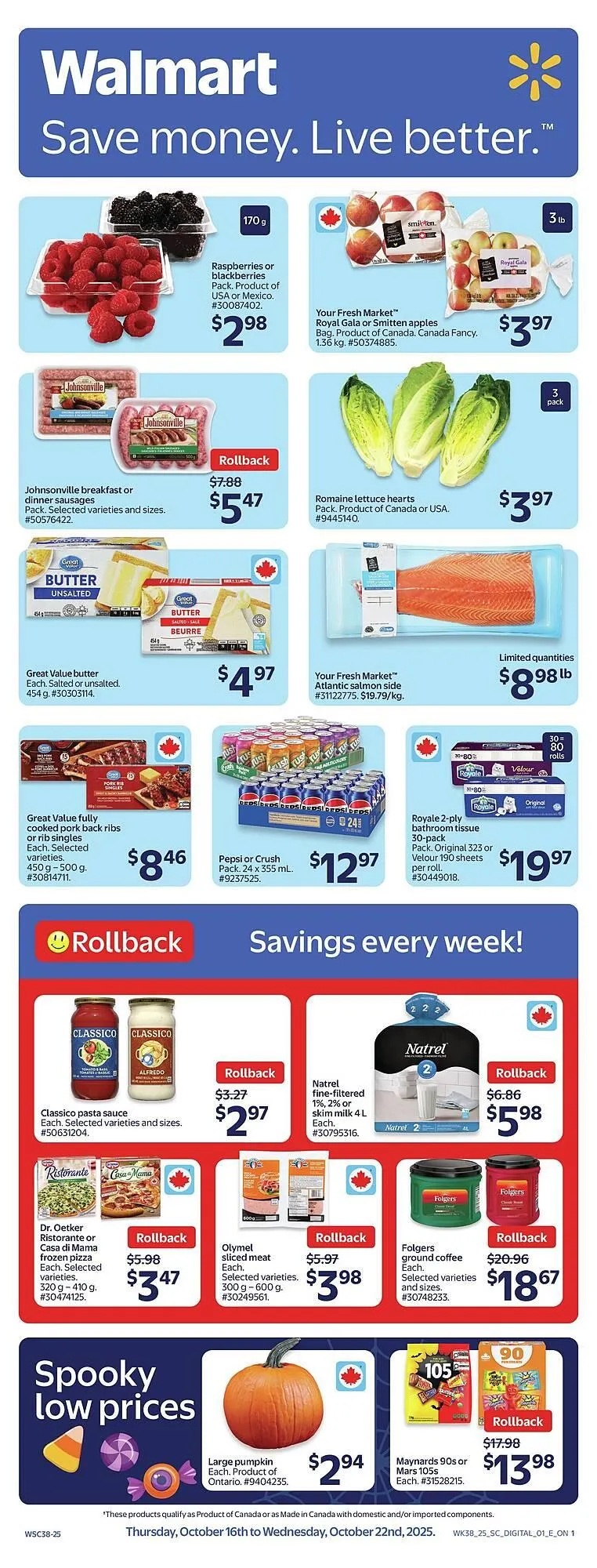 Walmart flyer from October 16 to October 22 2025 - flyer page 1