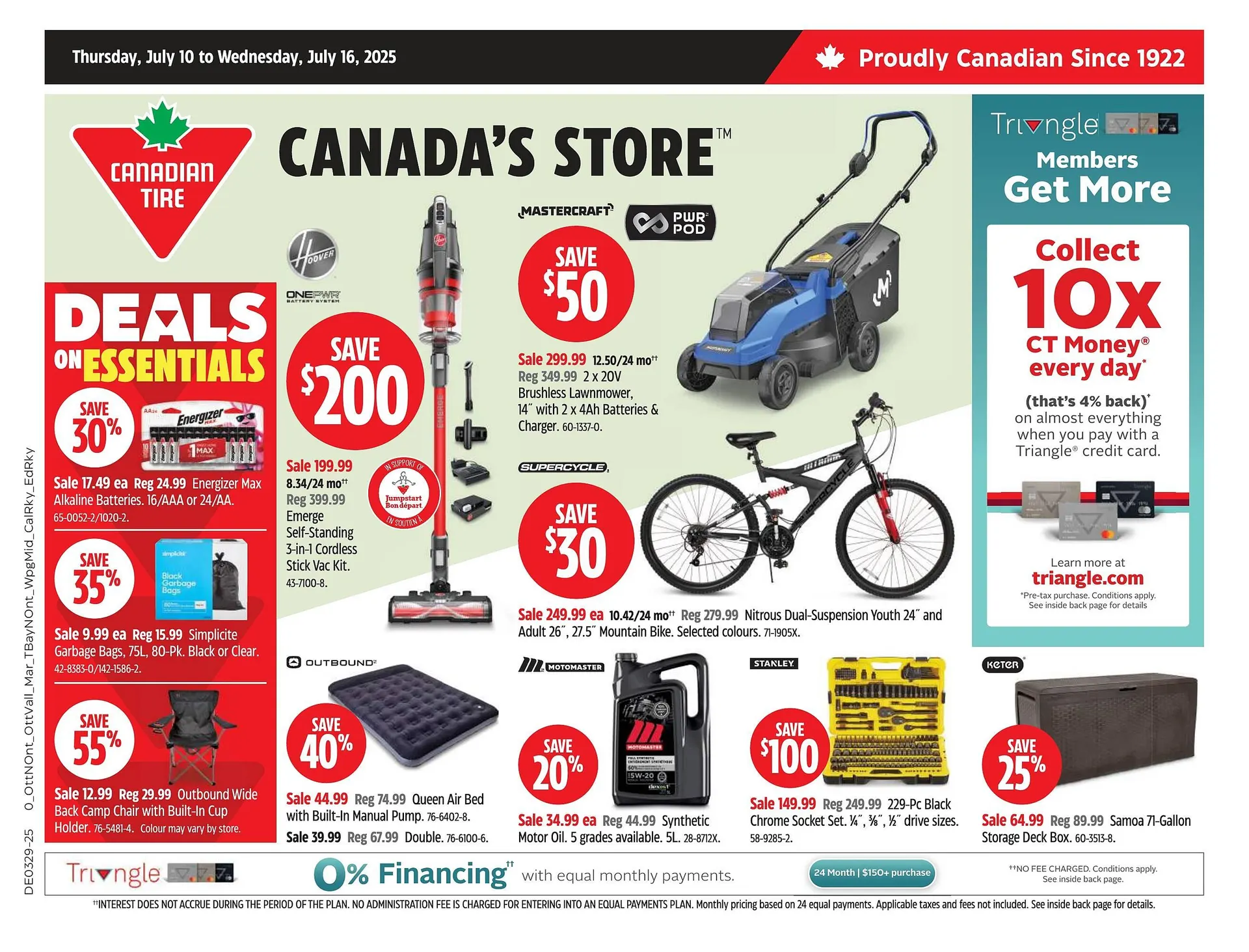 Canadian Tire flyer from July 10 to July 16 2025 - flyer page 1