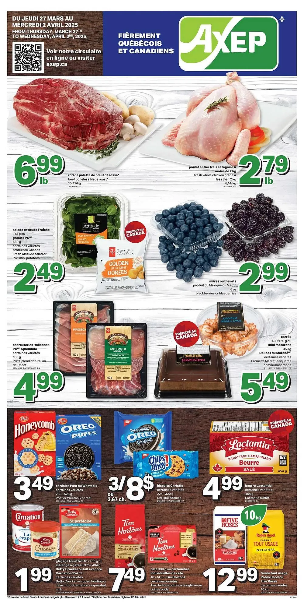 Axep flyer from March 27 to April 2 2025 - flyer page 1