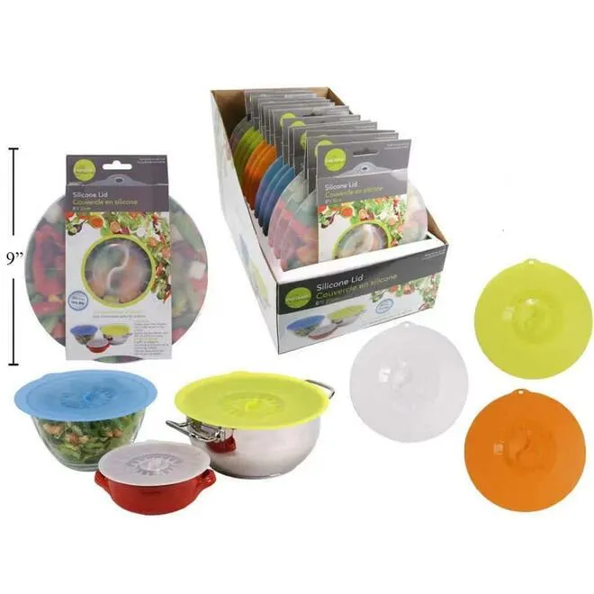 L.Gourmet 8" Dia. Silicone Lid, 1 Randomized Color Per Pack