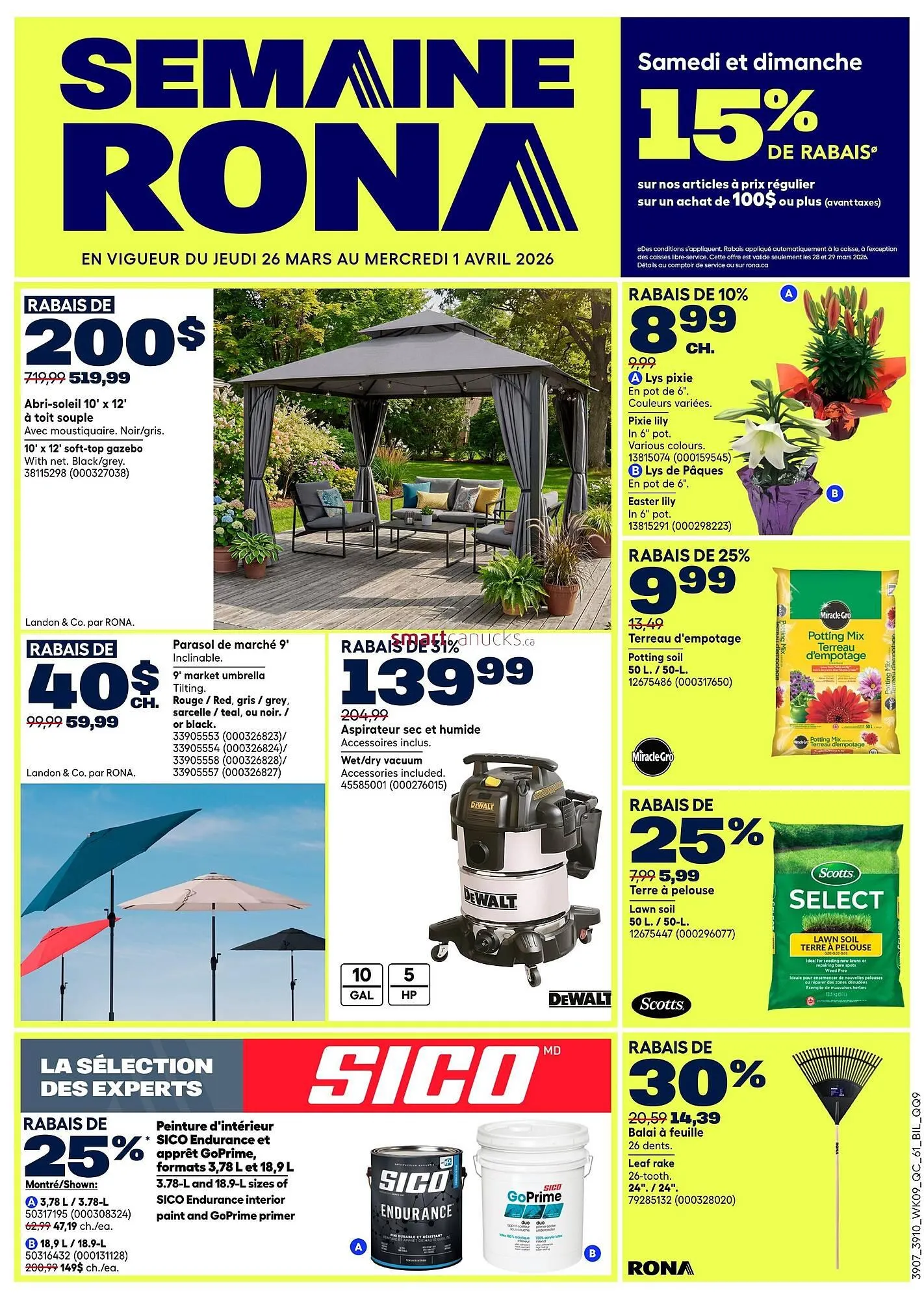 RONA flyer from March 19 to April 1 2026 - flyer page 1
