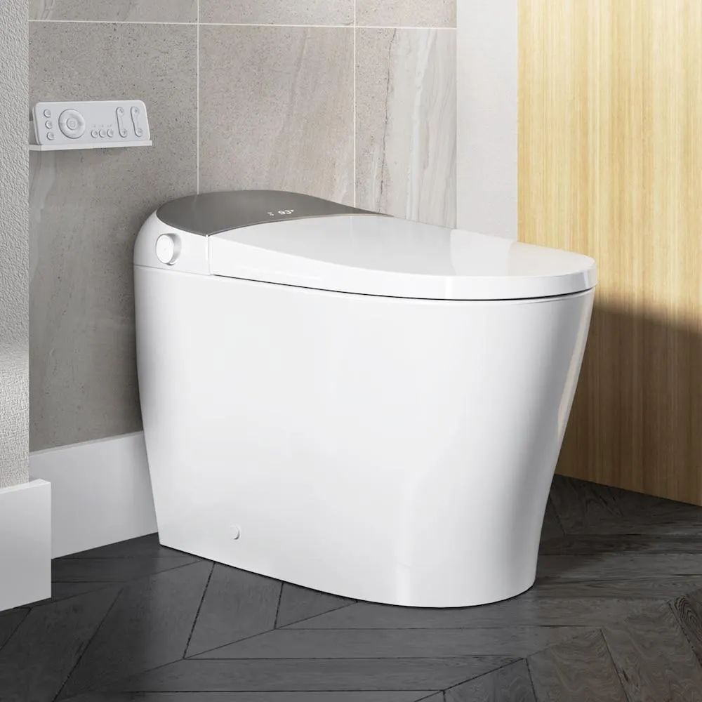 Tankless 1.27 GPF Single Flush Elongated Bidet Toilet with Auto Flush, Heated Seat, Warm Dryer