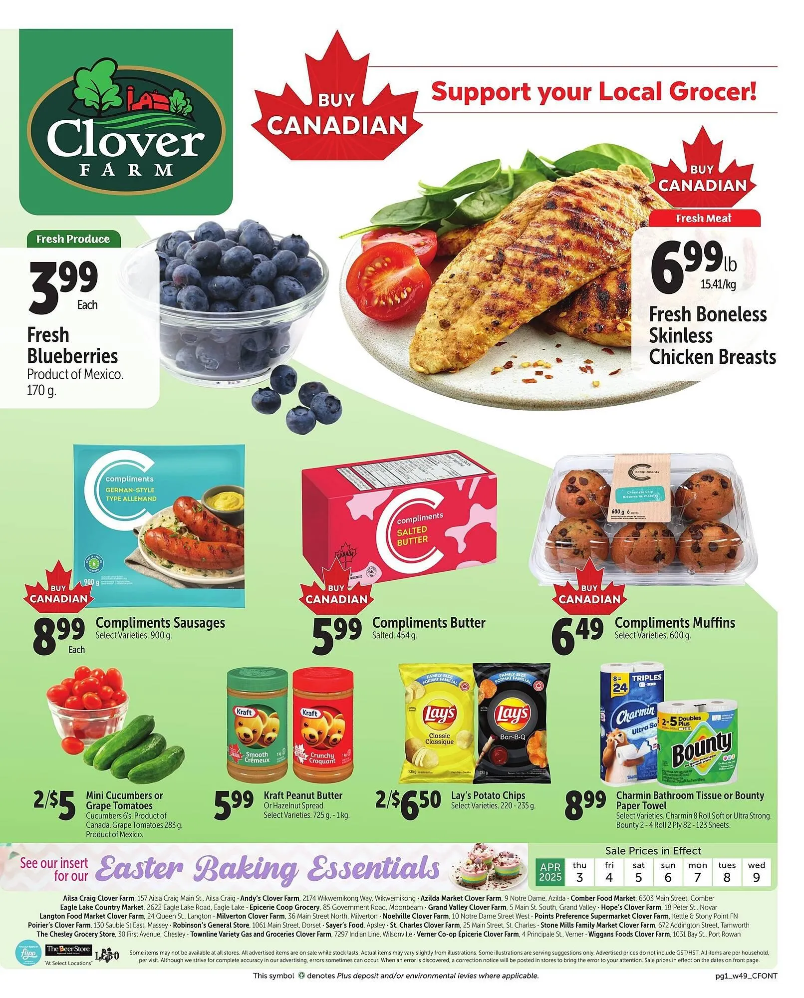 Clover Farm flyer from April 2 to May 31 2025 - flyer page 1