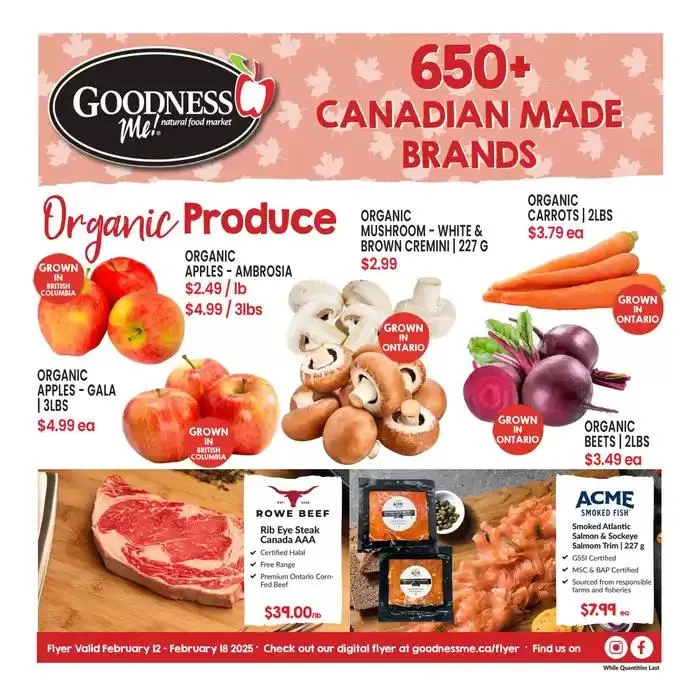 Organic Produce from February 12 to February 18 2025 - flyer page 1