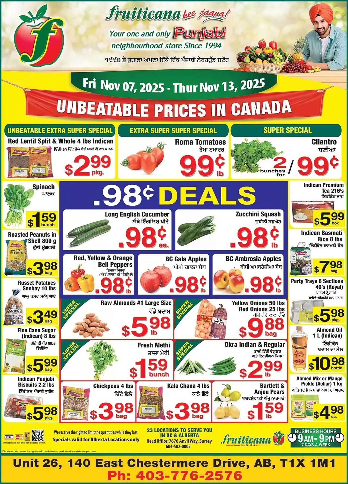 Fruiticana flyer from November 7 to November 13 2025 - flyer page 1