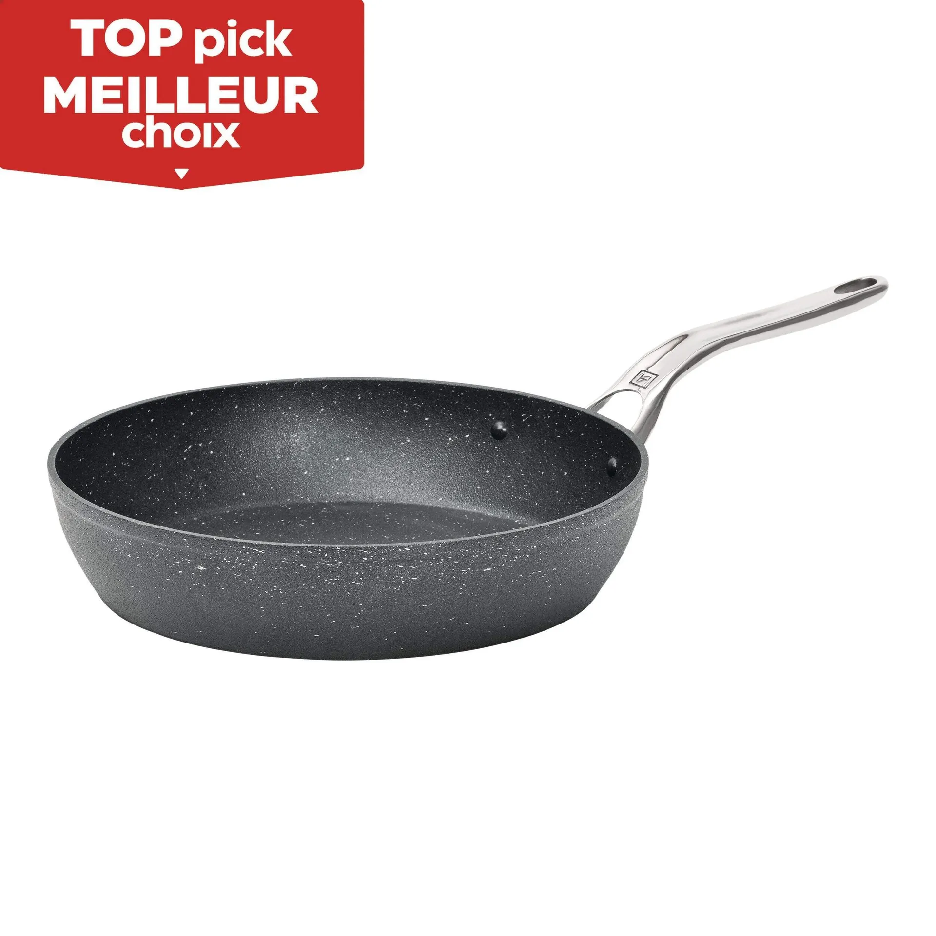 Heritage The Rock Non-Stick Frying Pan, Dishwasher & Oven Safe, Black, 12-in