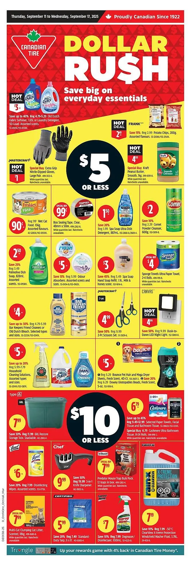 Canadian Tire flyer from September 11 to September 17 2025 - flyer page 1