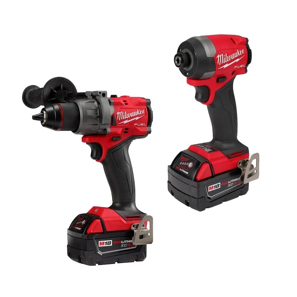 M18 FUEL 18V Li-Ion Brushless Next Generation Hammer Drill Impact Driver Kit w/ (2) 5.0ah Battery