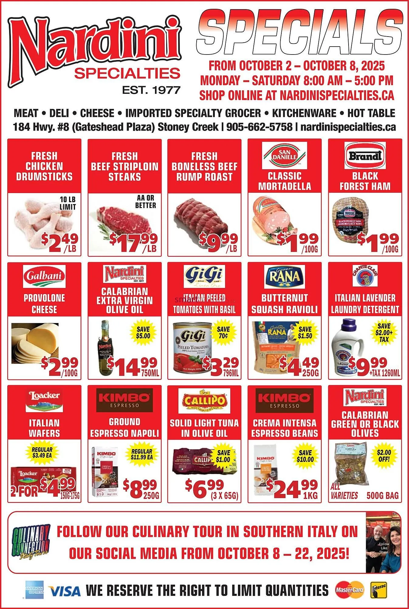 Nardini Specialties flyer from October 2 to October 8 2025 - flyer page 1