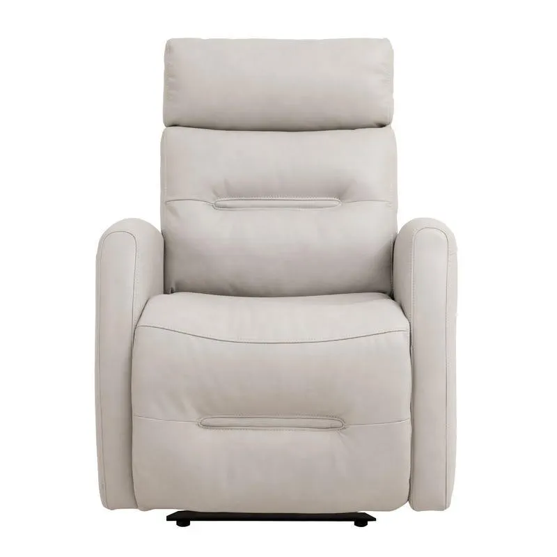 Fauteuil inclinable électrique en cuir véritable - beige