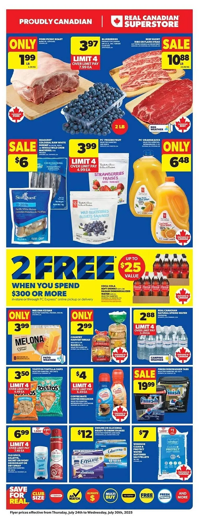 Real Canadian Superstore flyer from July 24 to July 31 2025 - flyer page 1