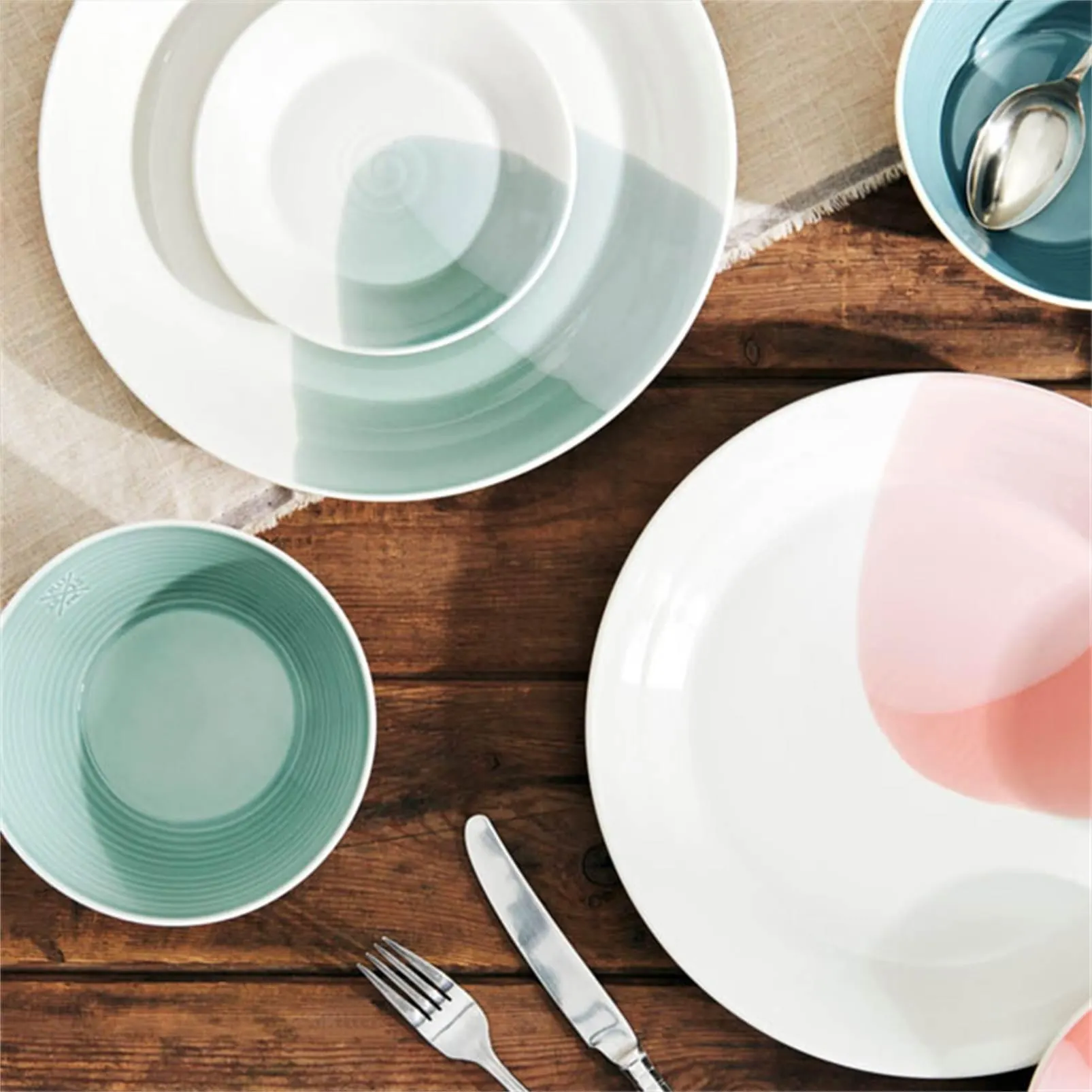 Green 12 Piece Dinner Set