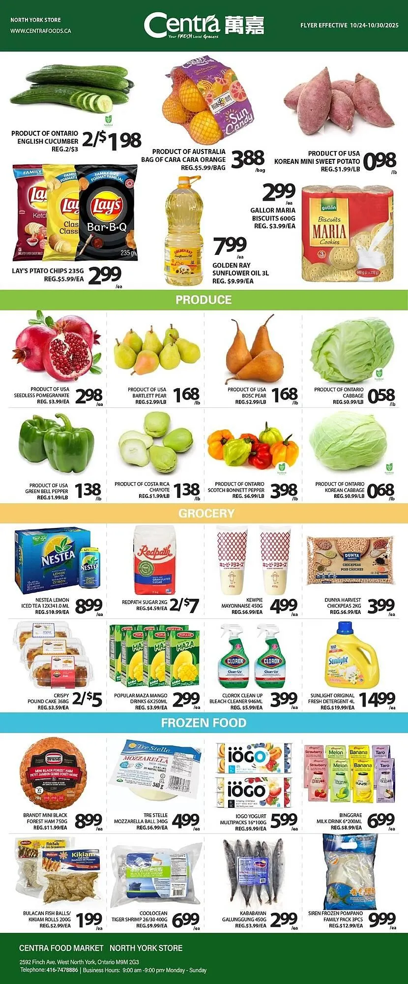 Centra Food Market flyer from October 24 to October 30 2025 - flyer page 1