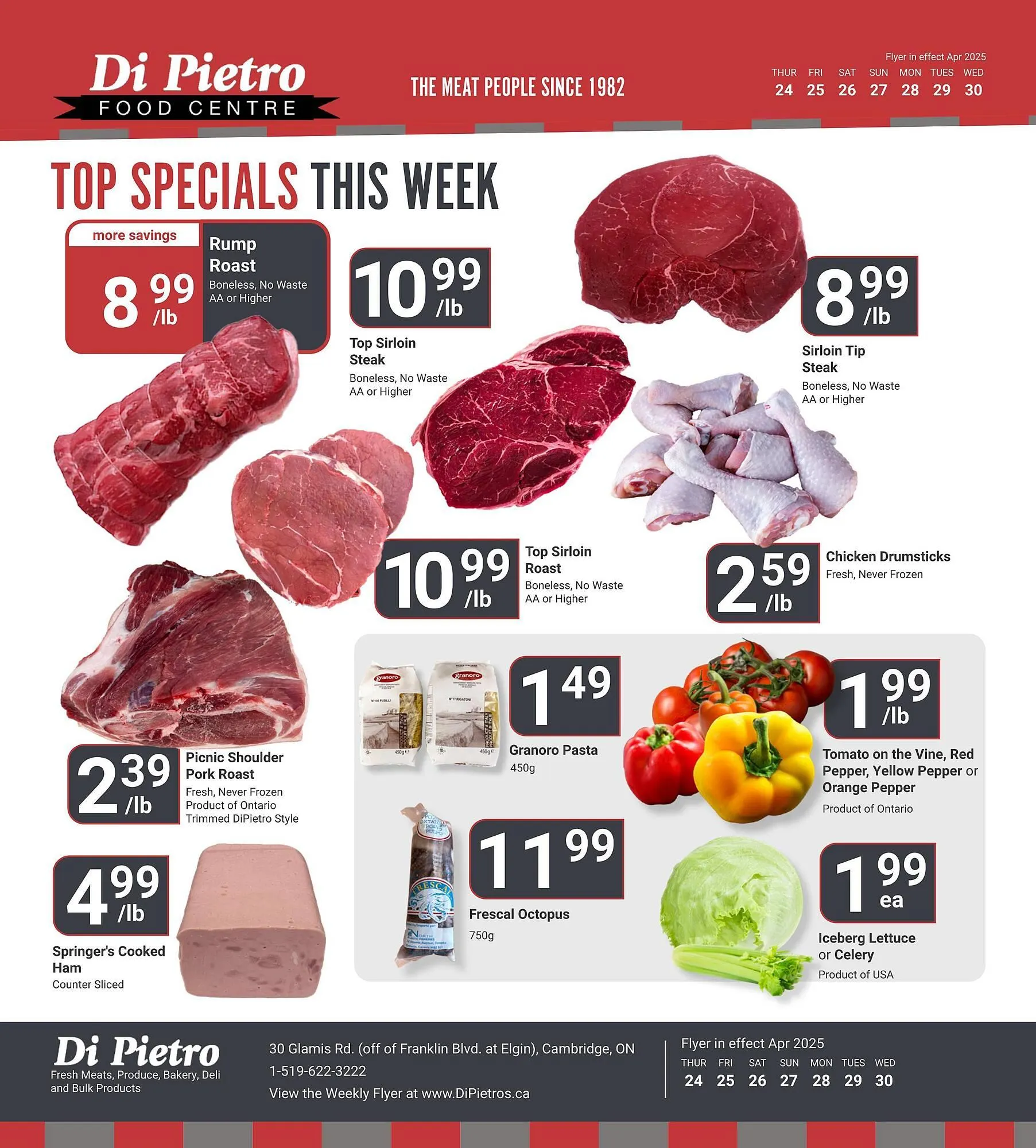 Di Pietro flyer from April 24 to April 30 2025 - flyer page 1