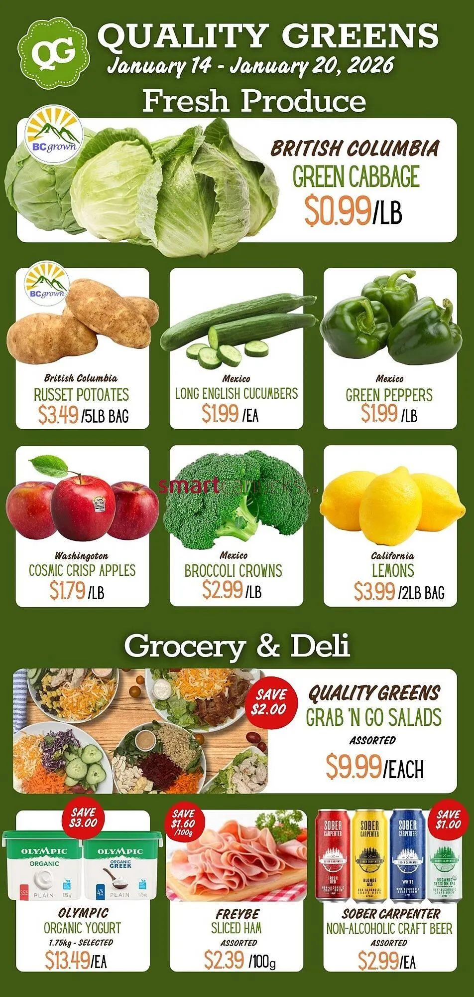 Quality Greens flyer from January 14 to January 20 2026 - flyer page 1