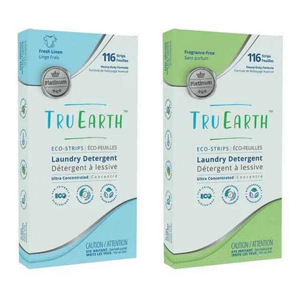 Tru Earth Platinum Eco-Strips Laundry Detergent, 116 Wash Loads