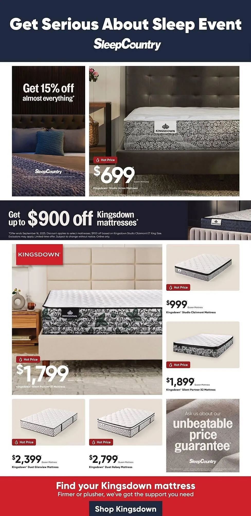 Sleep Country flyer - 1