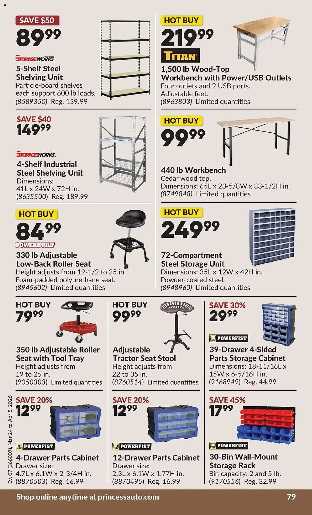 Princess Auto flyer from March 24 to April 6 2026 - flyer page 87