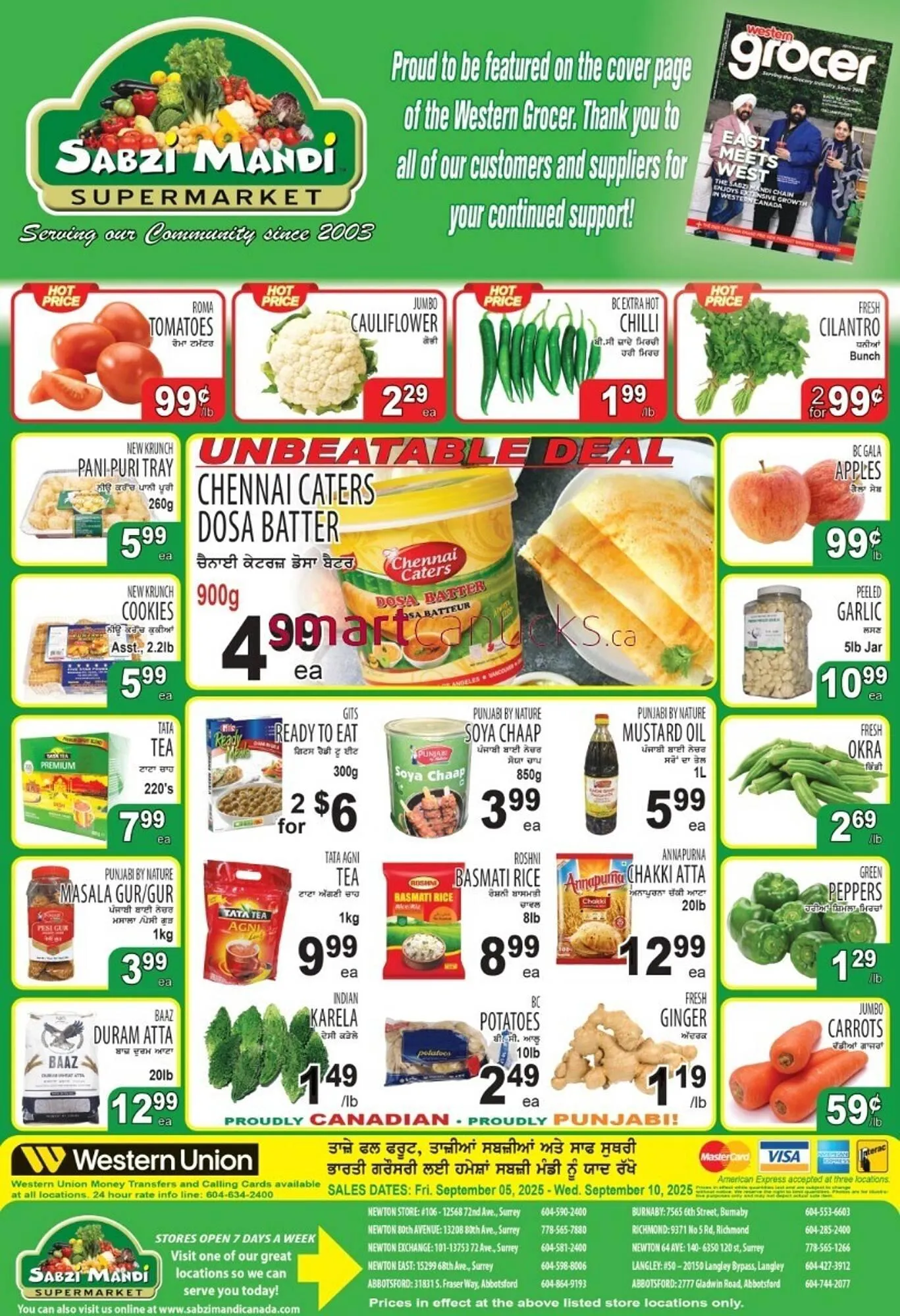 Sabzi Mandi Supermarket flyer from September 5 to September 11 2025 - flyer page 1