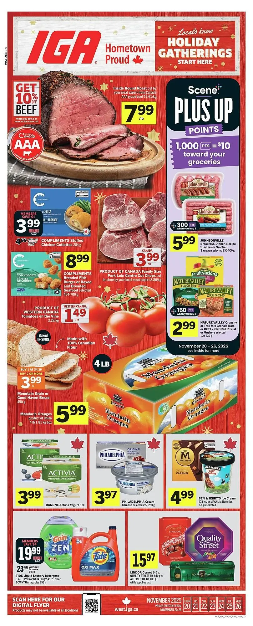 IGA flyer from November 20 to November 27 2025 - flyer page 1