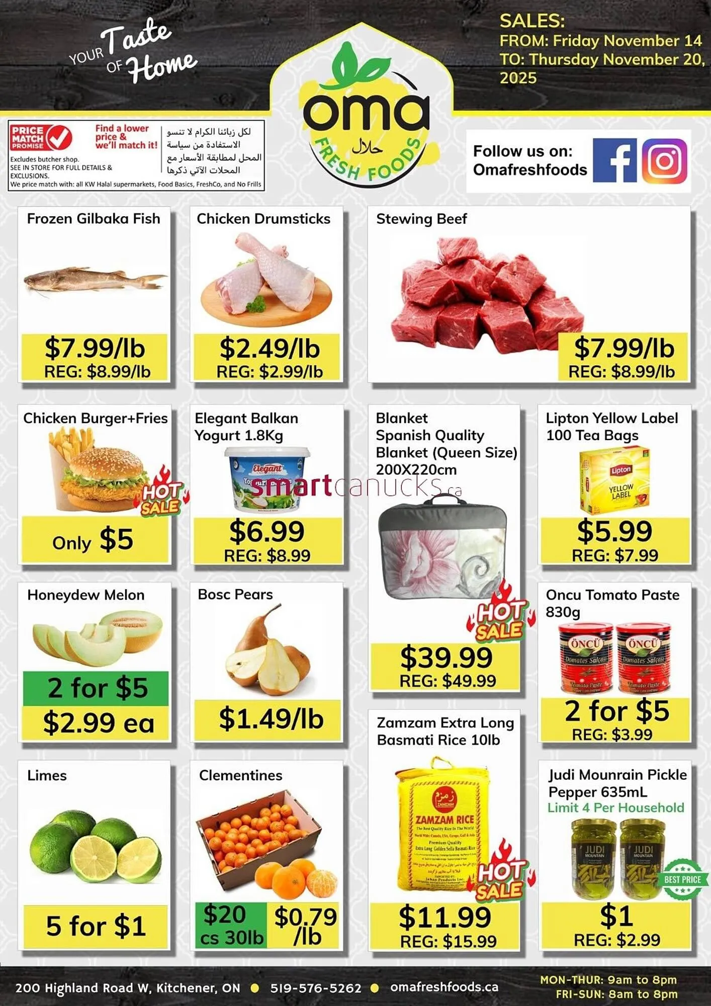 Oma Fresh Foods flyer from November 14 to November 19 2025 - flyer page 1