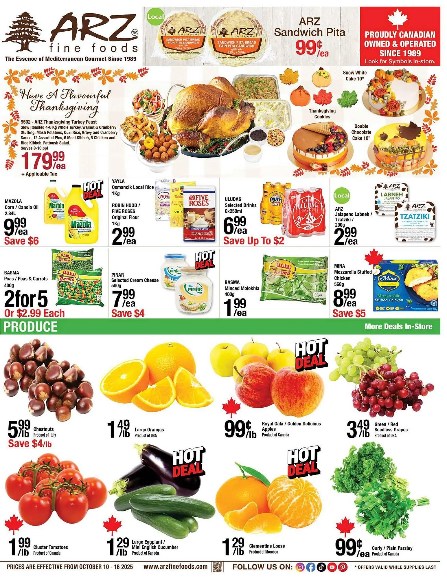 Arz Fine Foods flyer from October 10 to October 16 2025 - flyer page 1