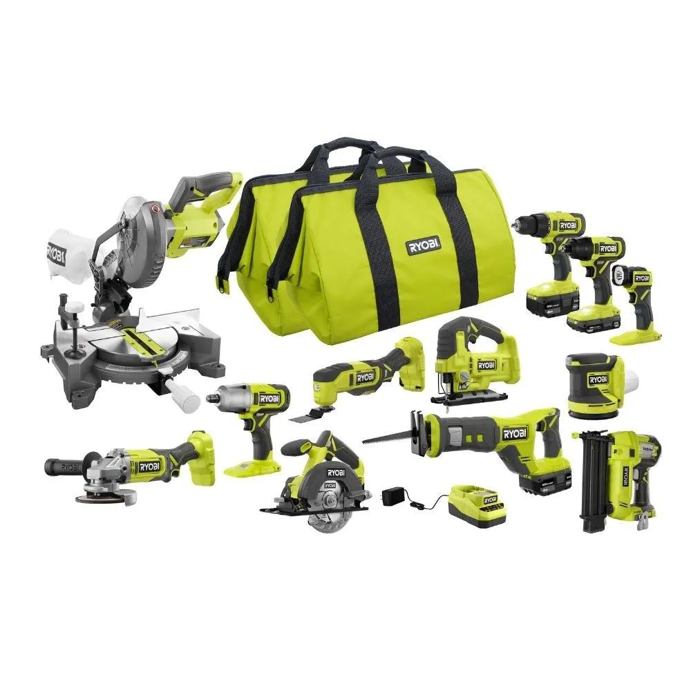 18V ONE+ Cordless Lithium-Ion 12-Tool Kit with (1) 1.5 Ah and (2) 4.0 Ah Batteries and Charger