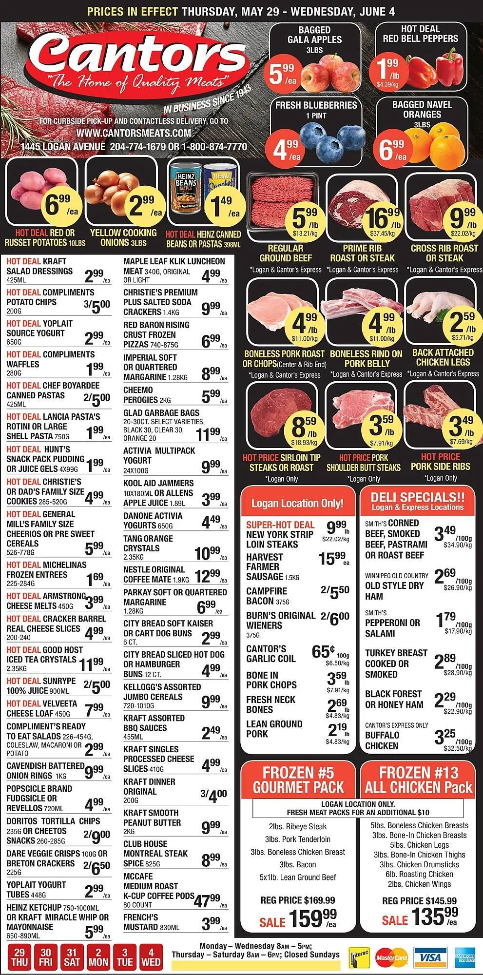 Cantors Meats flyer - 1