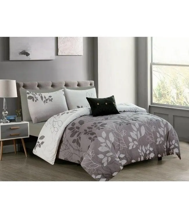 CALISTA COMFORTER SET GREY