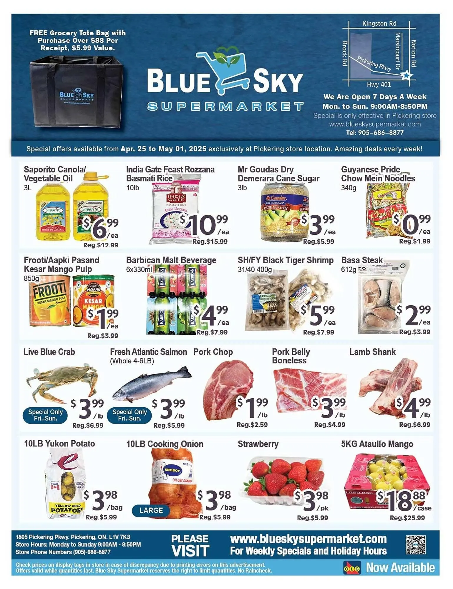 Blue Sky Supermarket flyer from April 25 to May 1 2025 - flyer page 1