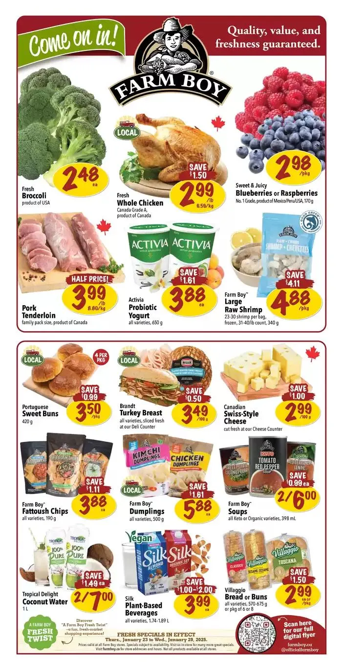 Farm Boy weekly flyer from January 23 to January 29 2025 - flyer page 1