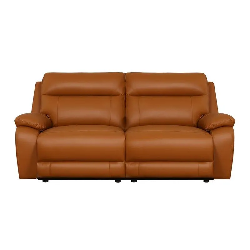 Causeuse modulaire inclinable électrique en cuir véritable - 2 mcx