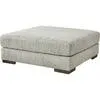 Regent Park Oversized Accent Ottoman - Pewter