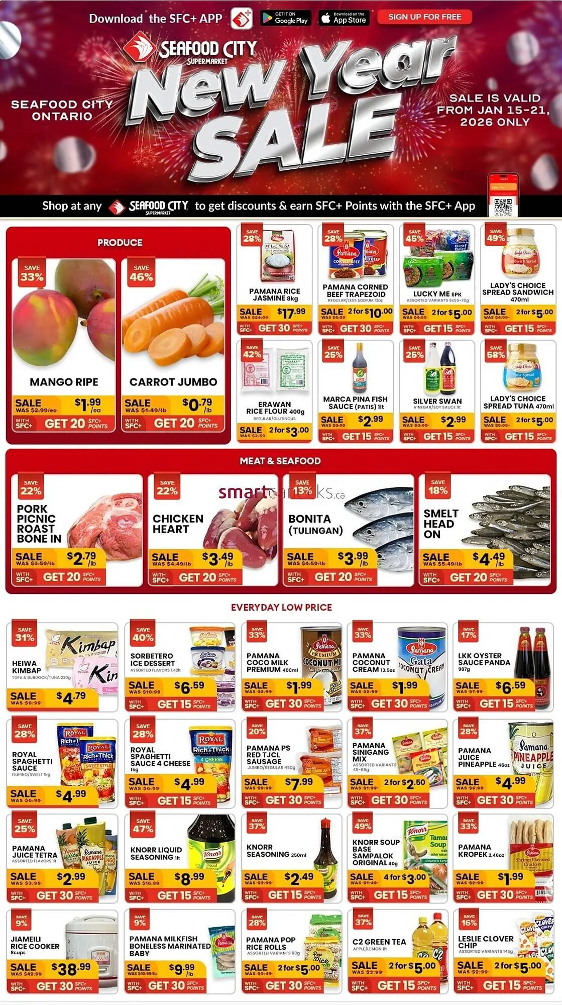 Seafood City Supermarket weekly ad from January 15 to January 21 2026 - flyer page 1