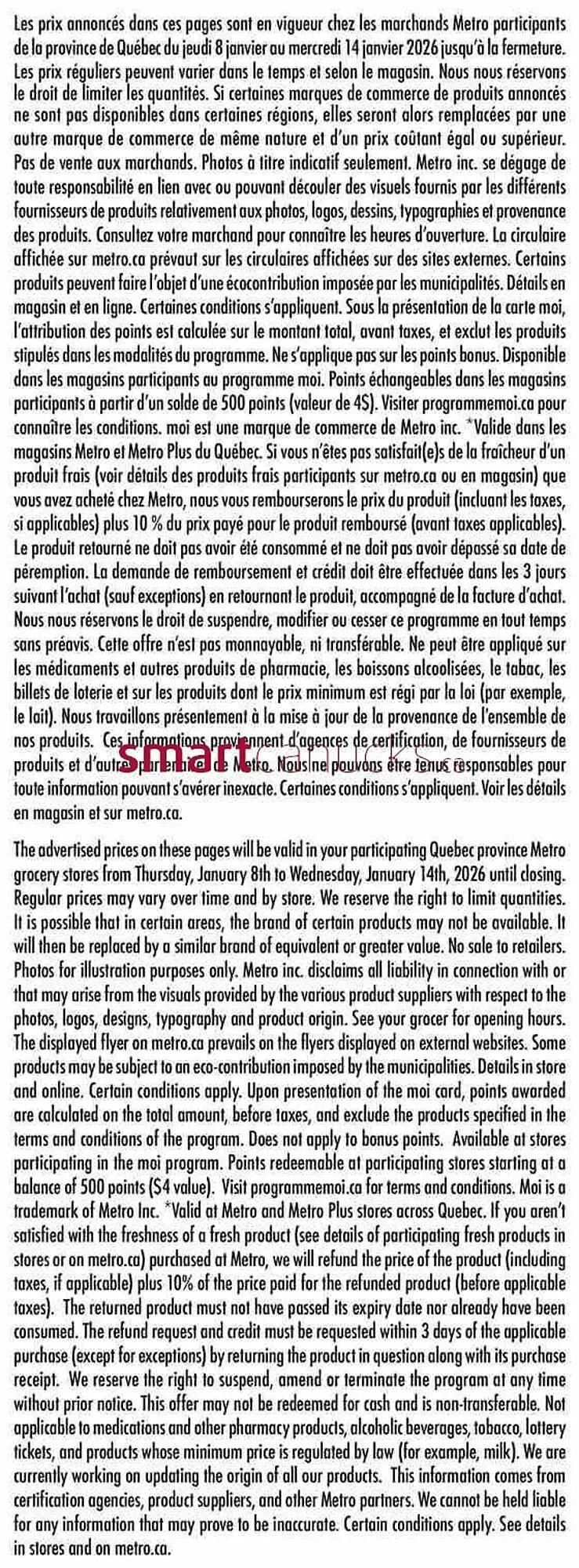 Metro flyer from January 8 to January 14 2026 - flyer page 22