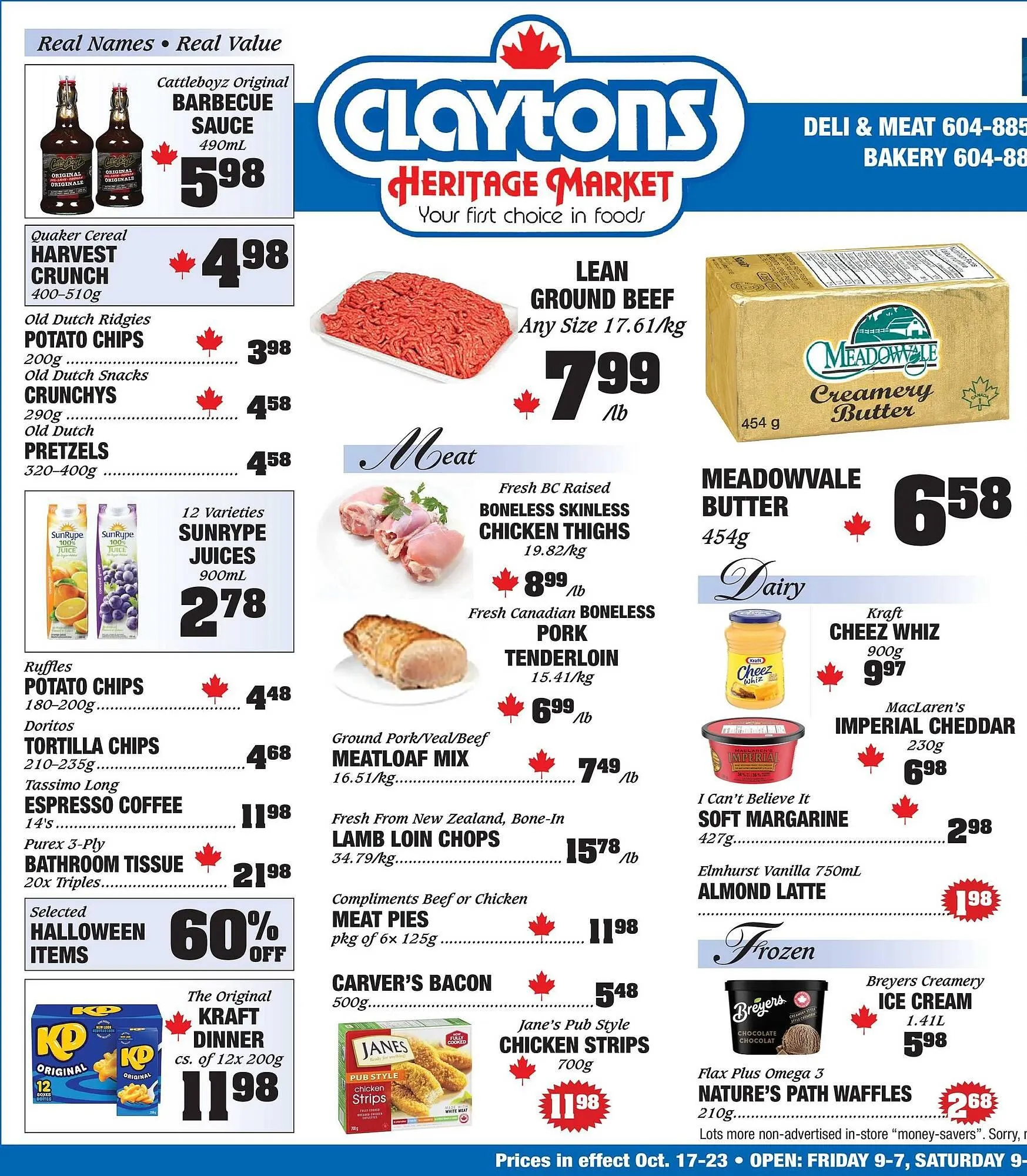 Claytons Heritage Market flyer from October 17 to October 23 2025 - flyer page 1