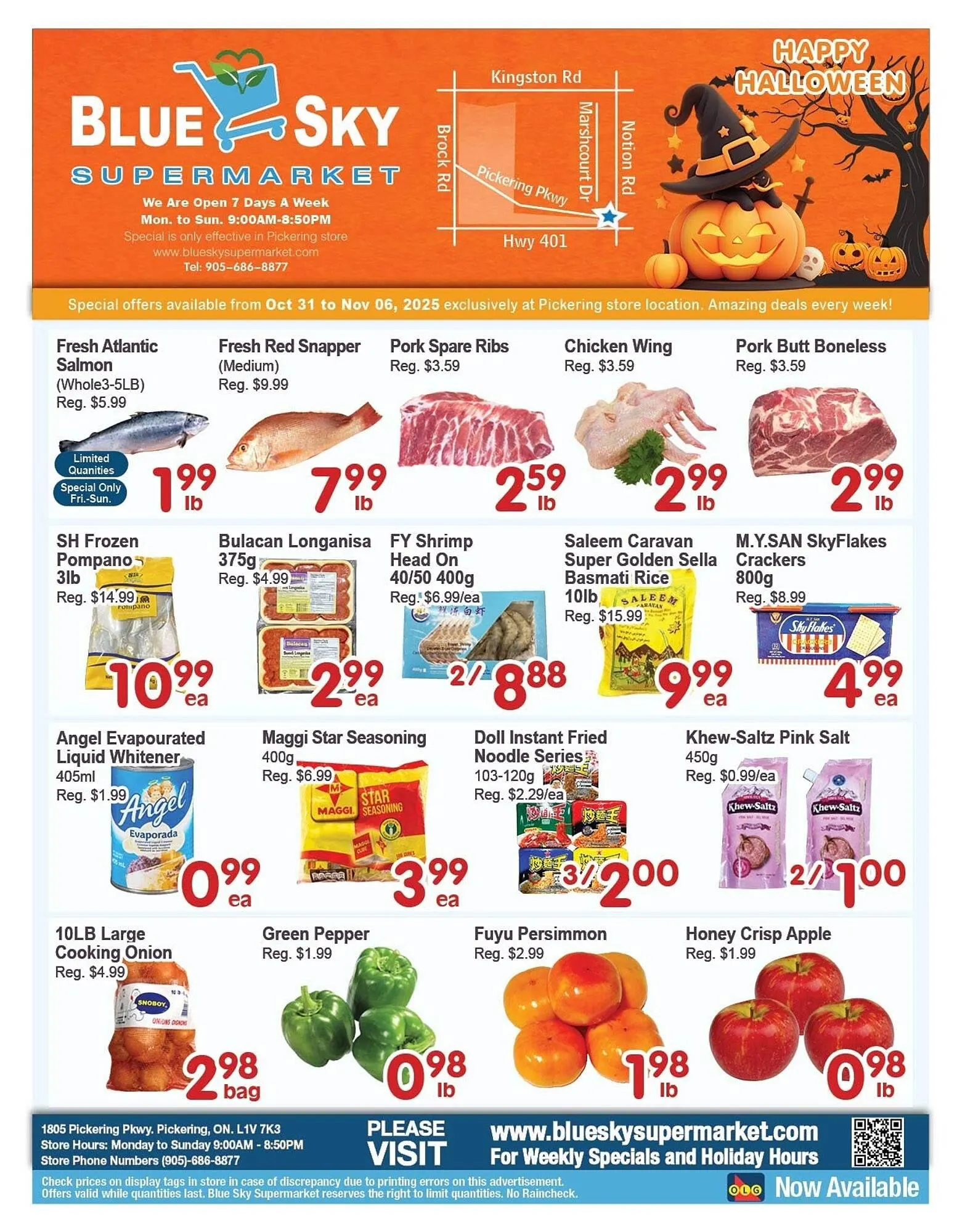Blue Sky Supermarket flyer from October 31 to November 6 2025 - flyer page 1