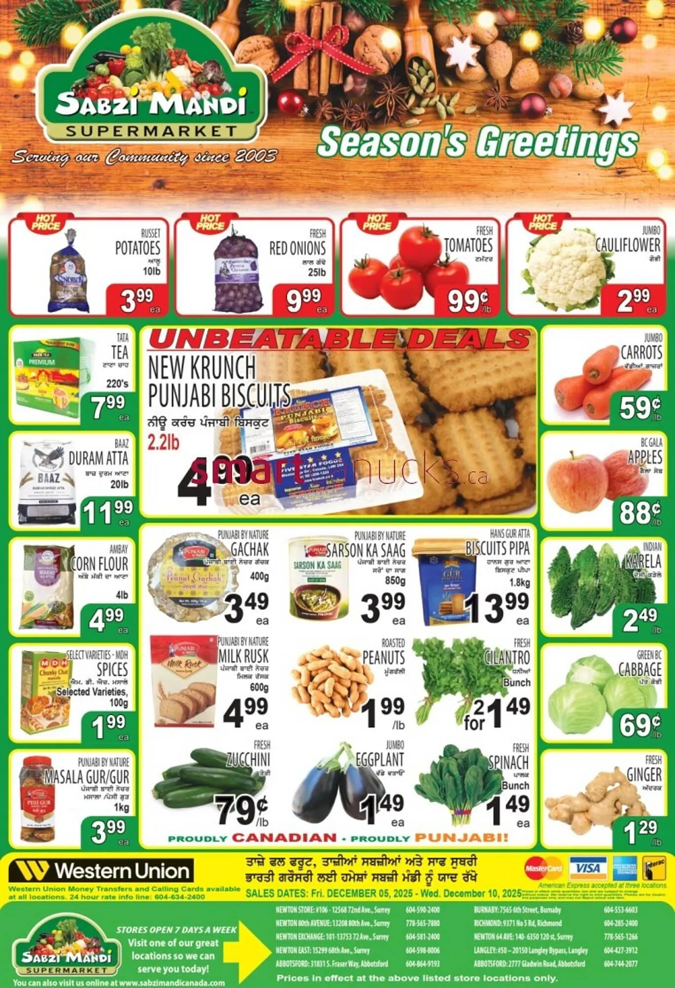 Sabzi Mandi Supermarket flyer from December 5 to December 11 2025 - flyer page 1