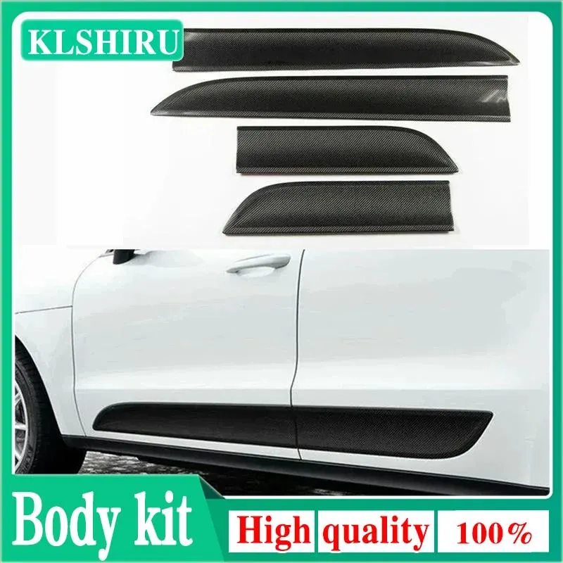 Car Door Protection For Porsche Macan Carbon Fiber Door Plate Cover Body Kit trim Add On style 2014 2015 2016 2017 2018 2020