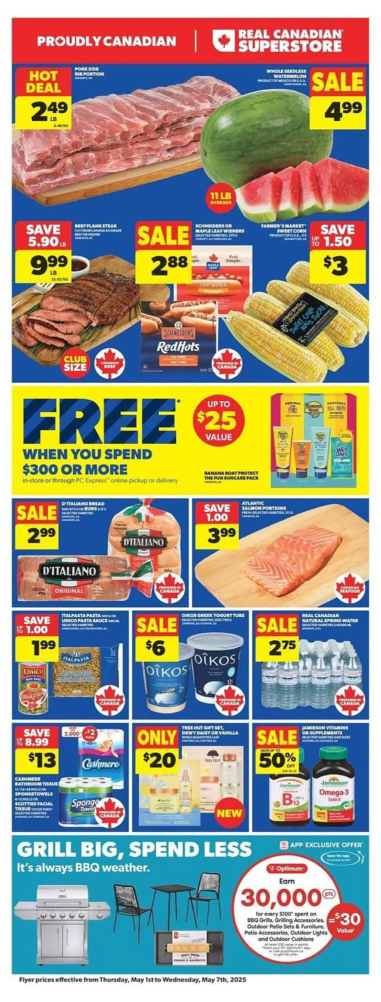Real Canadian Superstore flyer from May 1 to May 8 2025 - flyer page 1