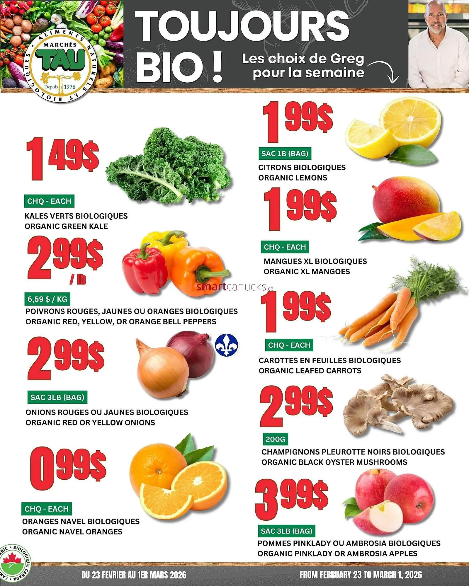 Marches Tau flyer from February 23 to March 1 2026 - flyer page 1