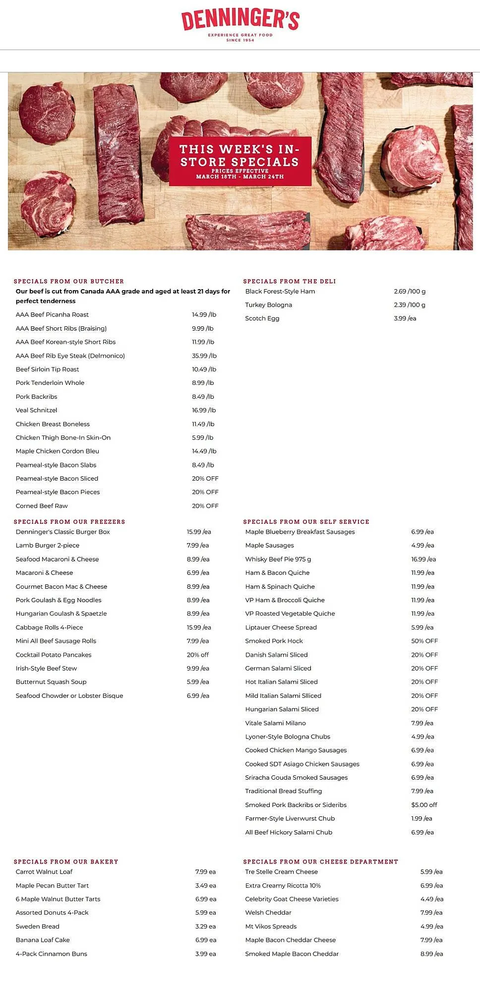 Denninger's flyer from March 18 to March 24 2026 - flyer page 1
