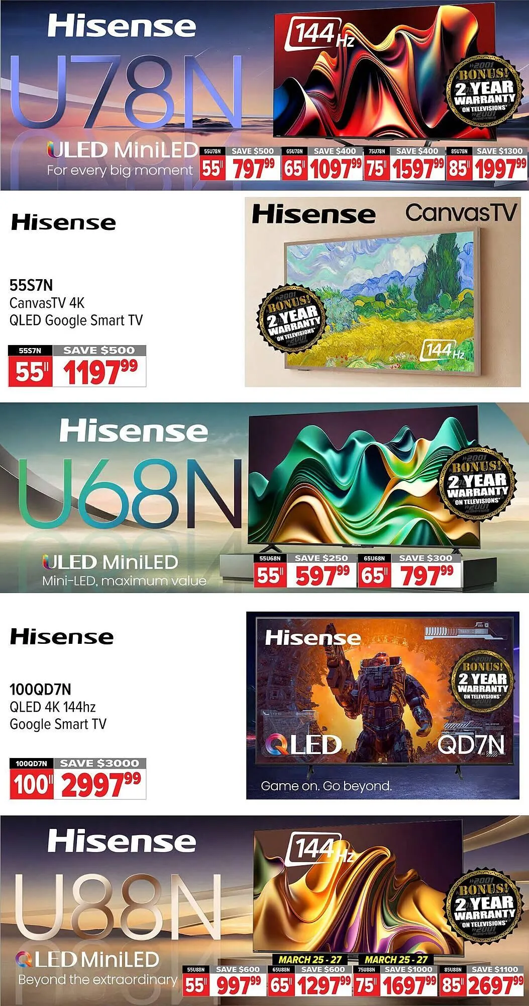 2001 Audio Video flyer from March 21 to March 28 2025 - flyer page 9