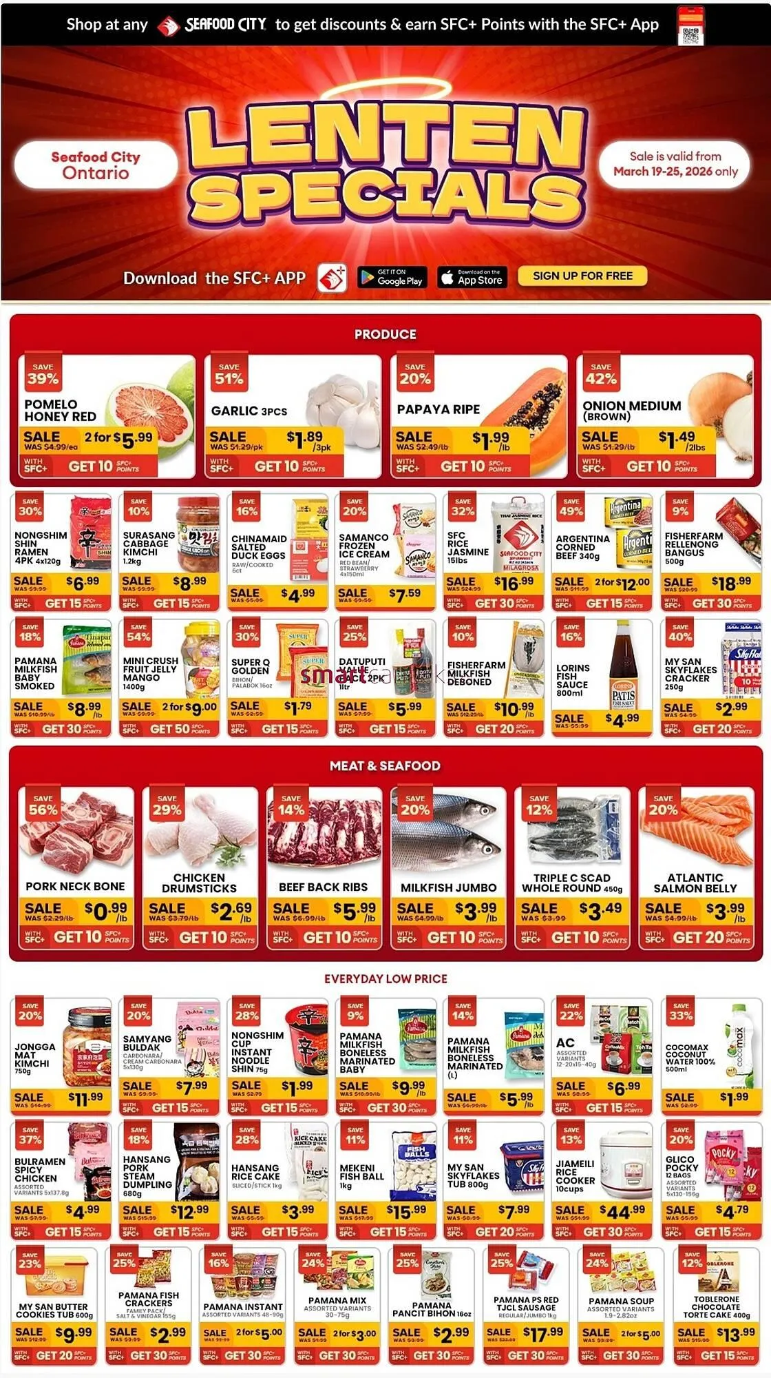 Seafood City Supermarket weekly ad from March 19 to March 25 2026 - flyer page 1