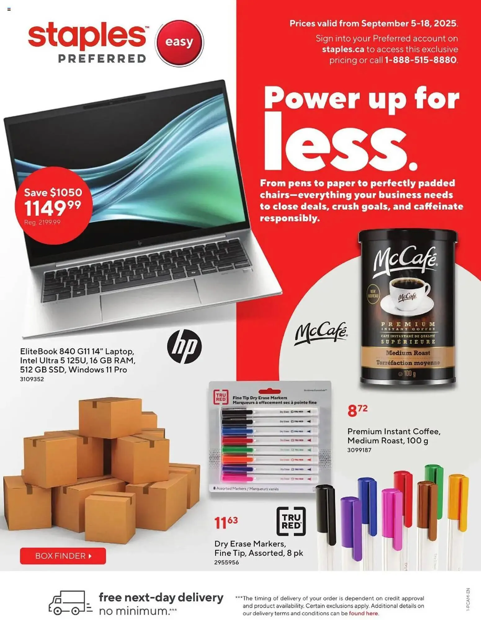 Staples flyer from September 5 to September 19 2025 - flyer page 1