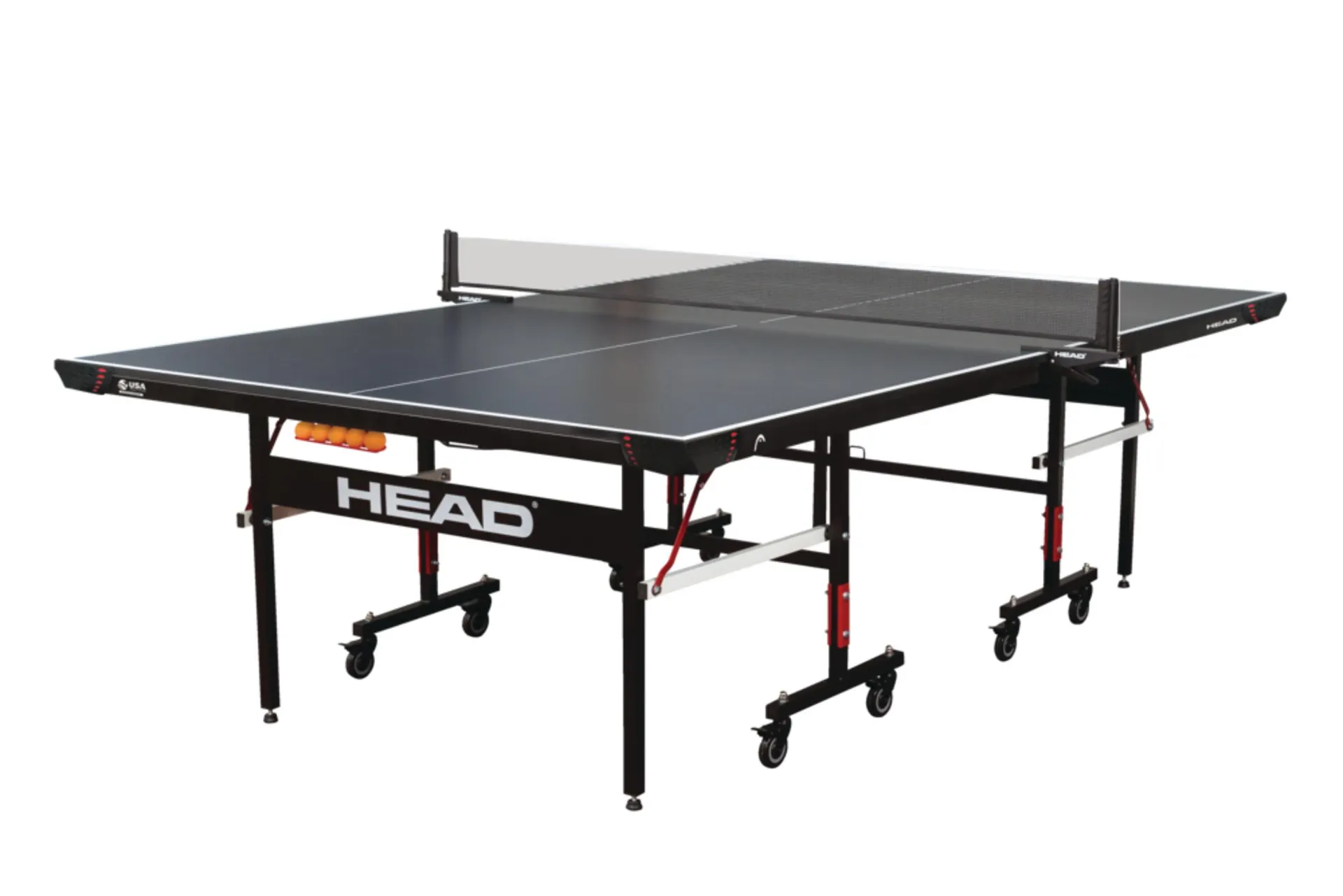 Head Summit Foldable Pong Table Tennis with Net & Built-In Storage