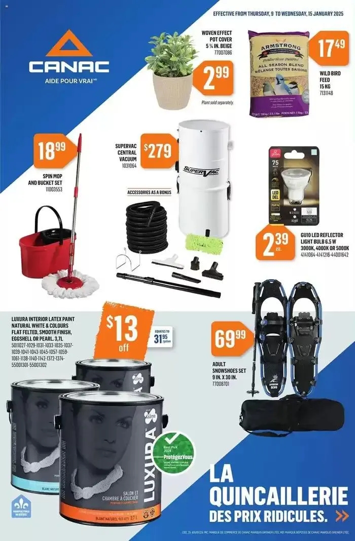 Canac weekly flyer from January 9 to January 15 2025 - flyer page 1