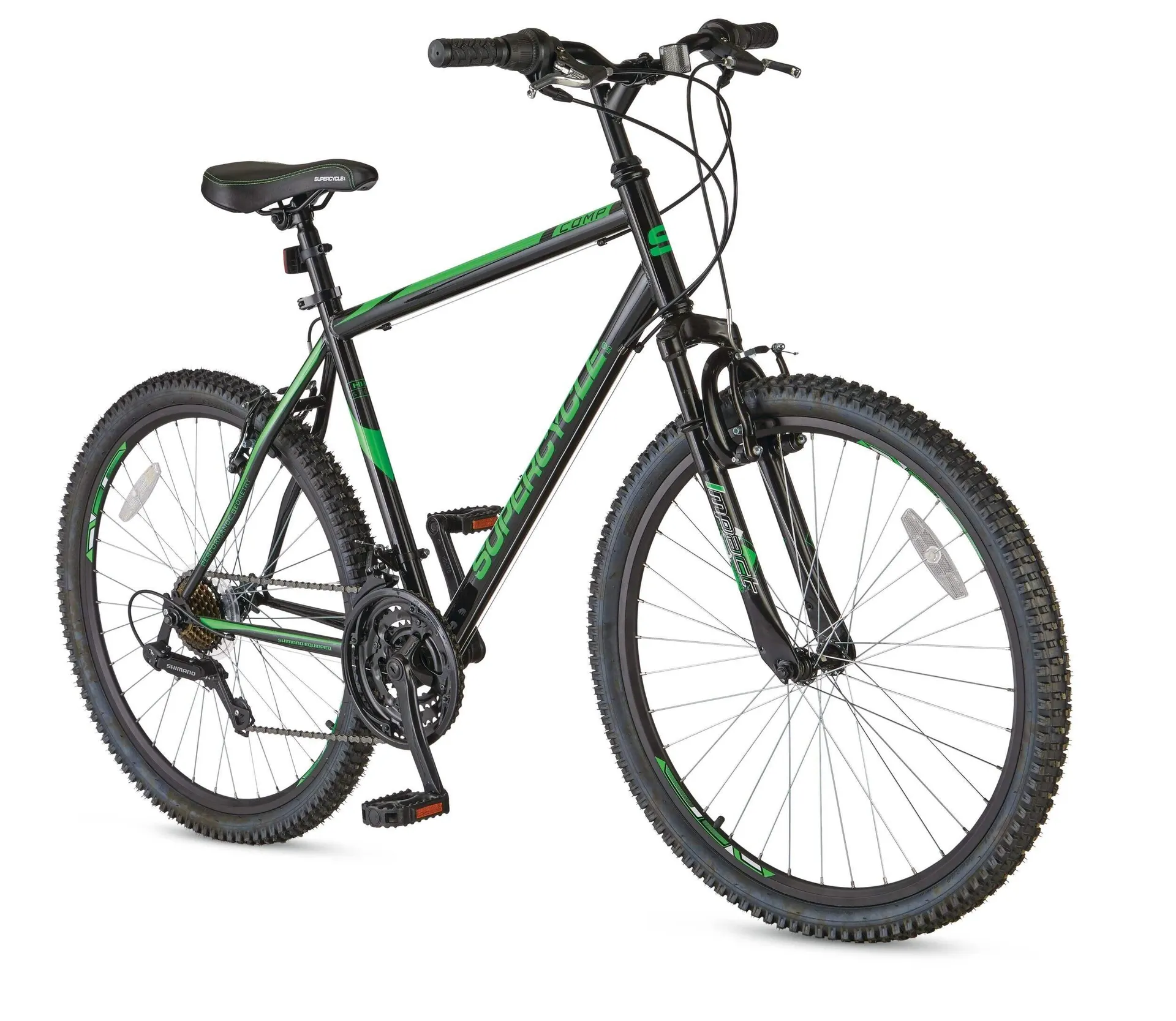 Supercycle Comp Hardtail Mountain Bike, 26-in Wheel, Black/Green